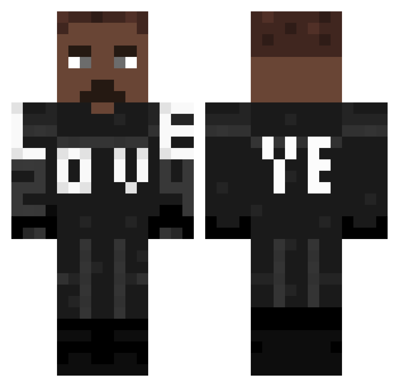 YeOmariWest Minecraft skin, front and back view