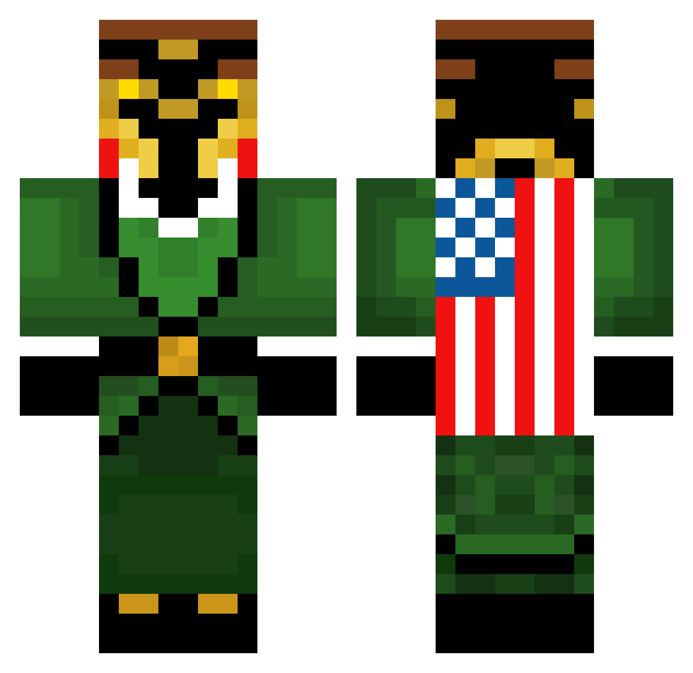 Rig_Bot Minecraft skin, front and back view