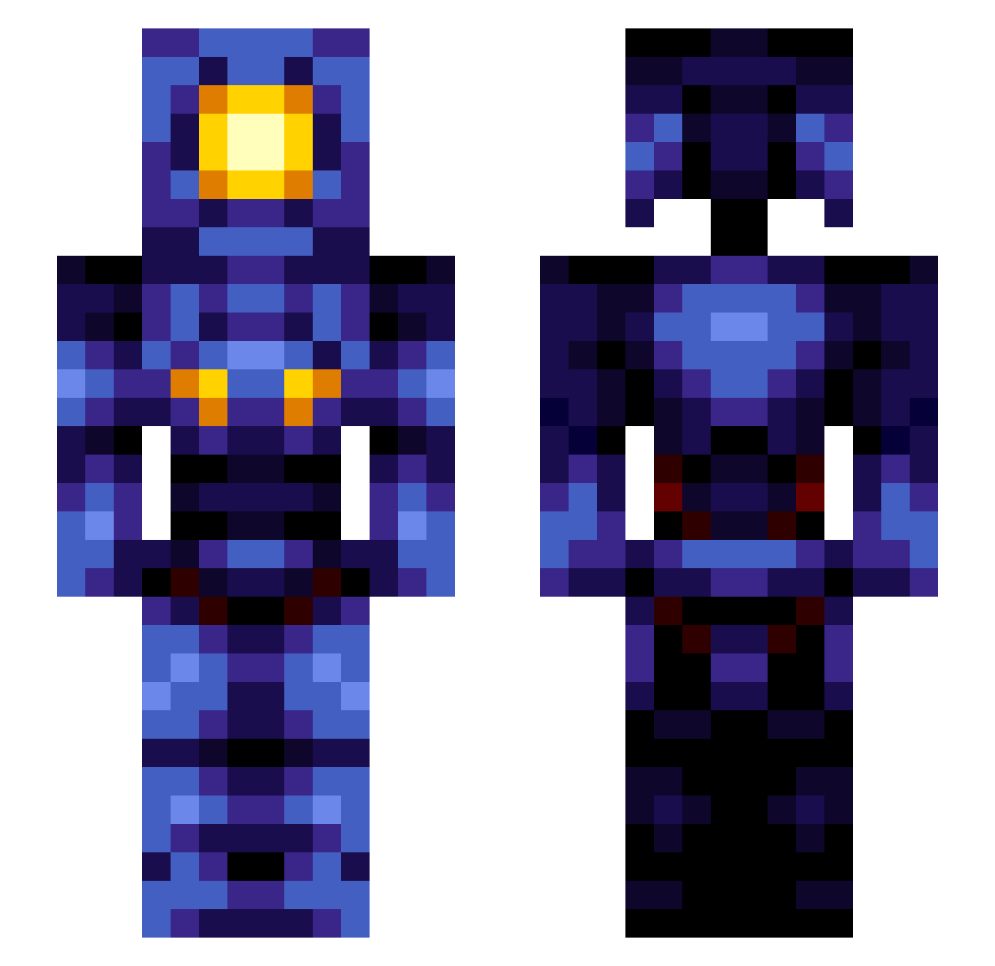 mapletheg Minecraft skin, front and back view
