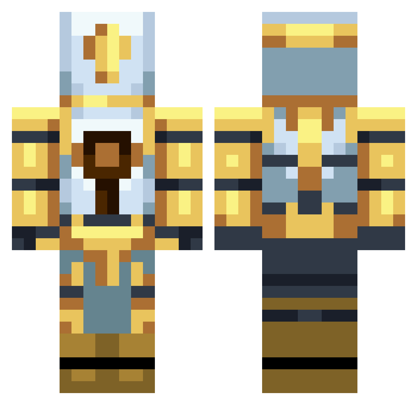 Pyroface2213 Minecraft skin, front and back view