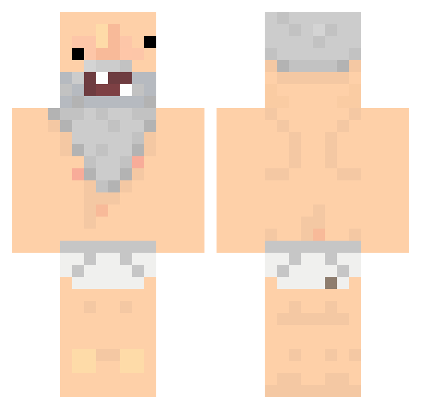 DrTinkelStein Minecraft skin, front and back view