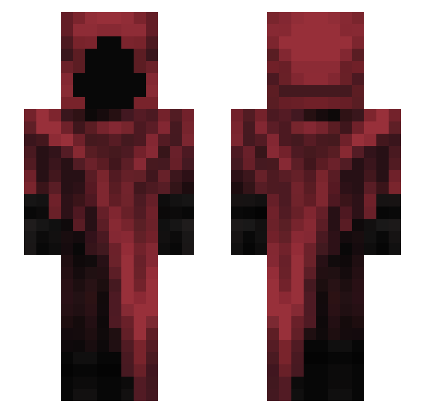 afoii Minecraft skin, front and back view
