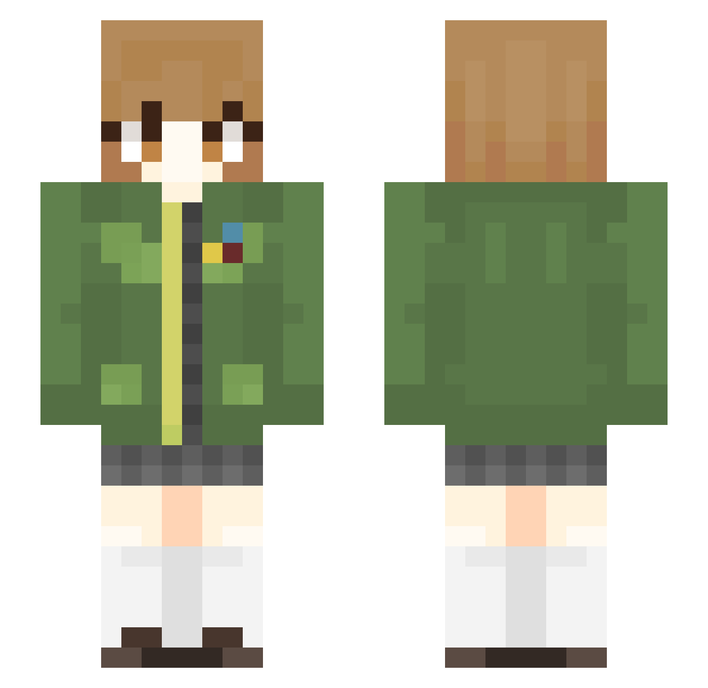 GardenRose07 Minecraft skin, front and back view