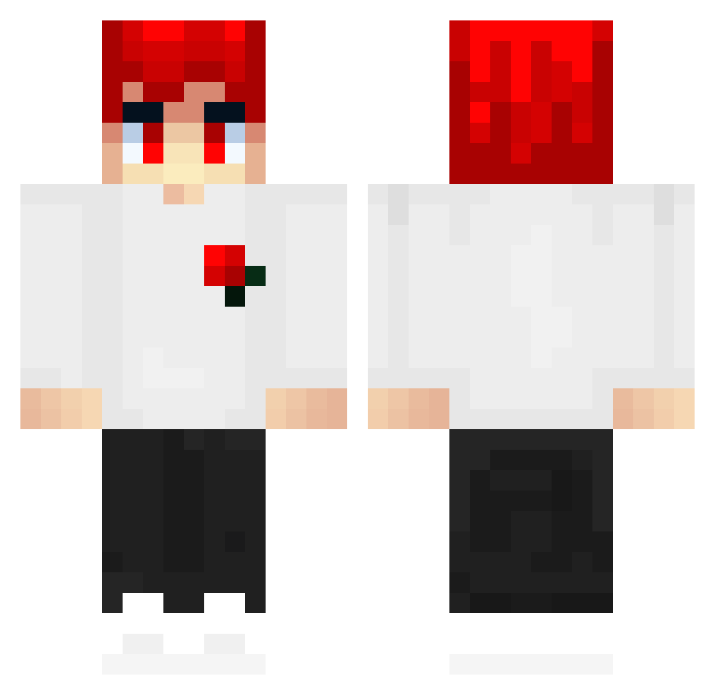 YalinGod Minecraft skin, front and back view