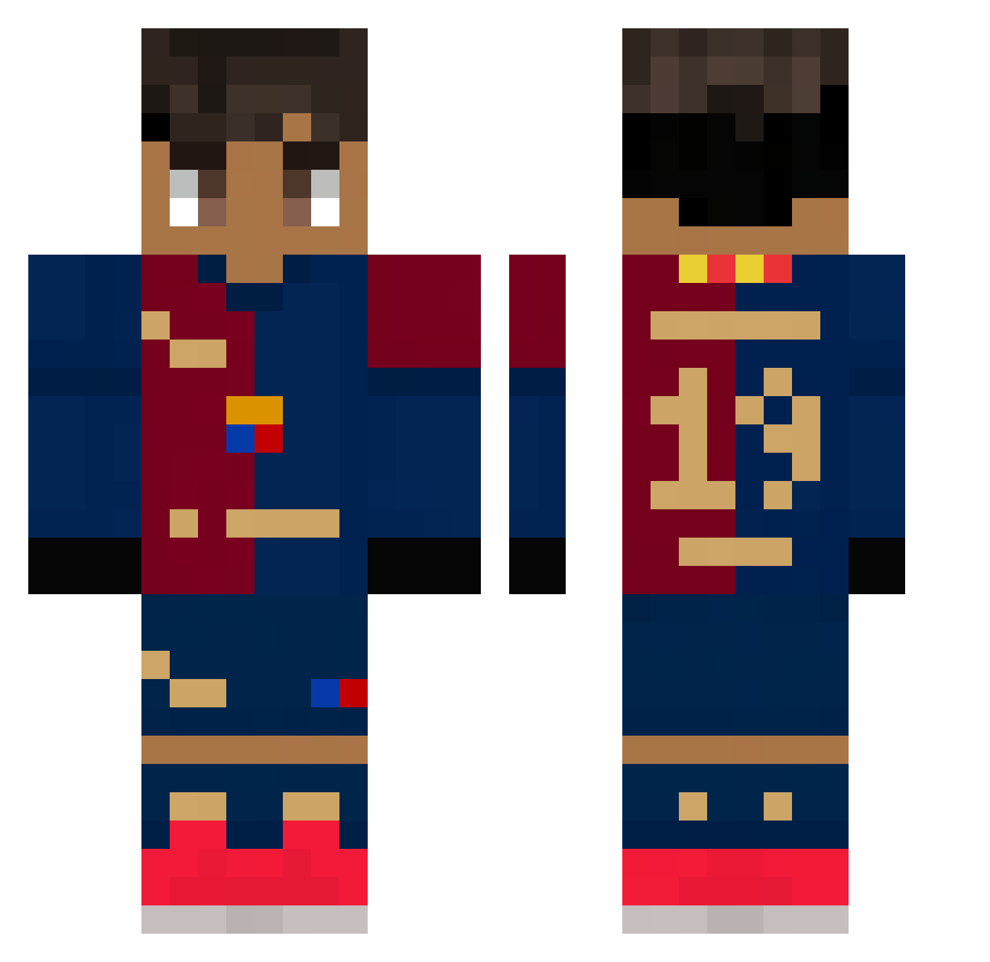 Erfrancisquillo Minecraft skin, front and back view