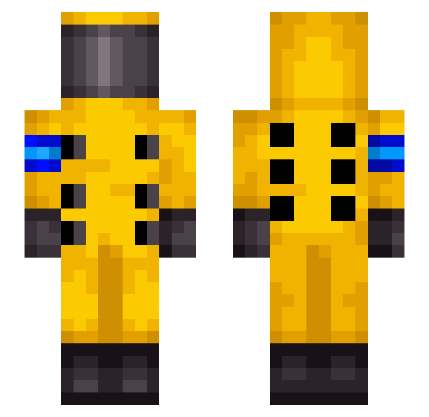 web_cap Minecraft skin, front and back view
