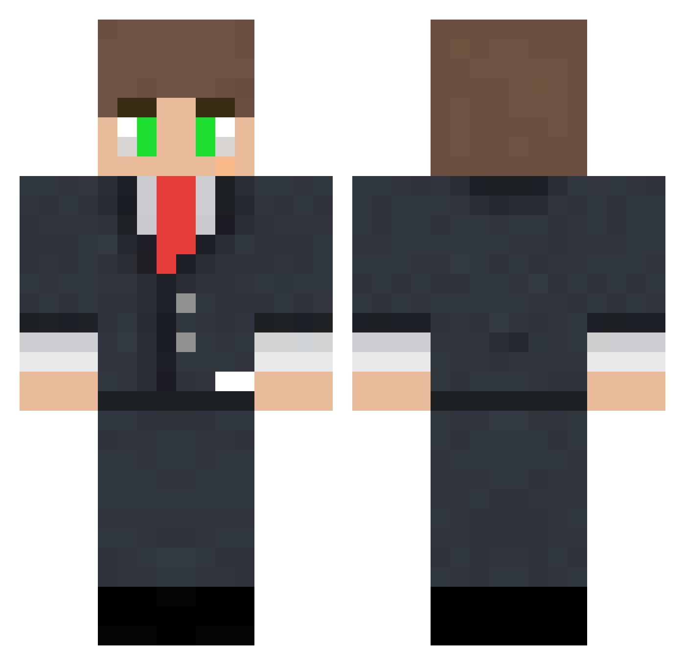 Tilux12 Minecraft skin, front and back view