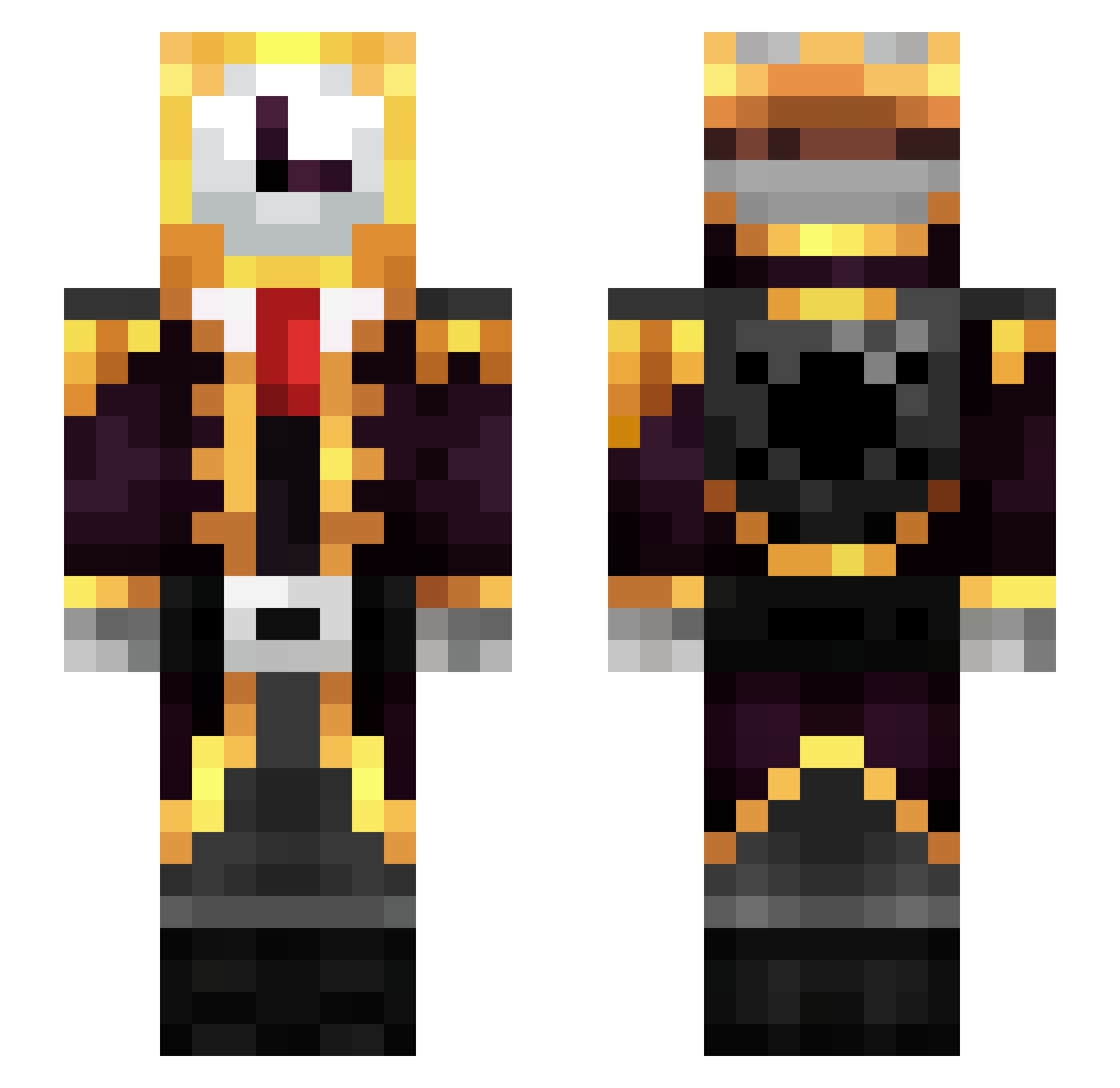 seje20023 Minecraft skin, front and back view