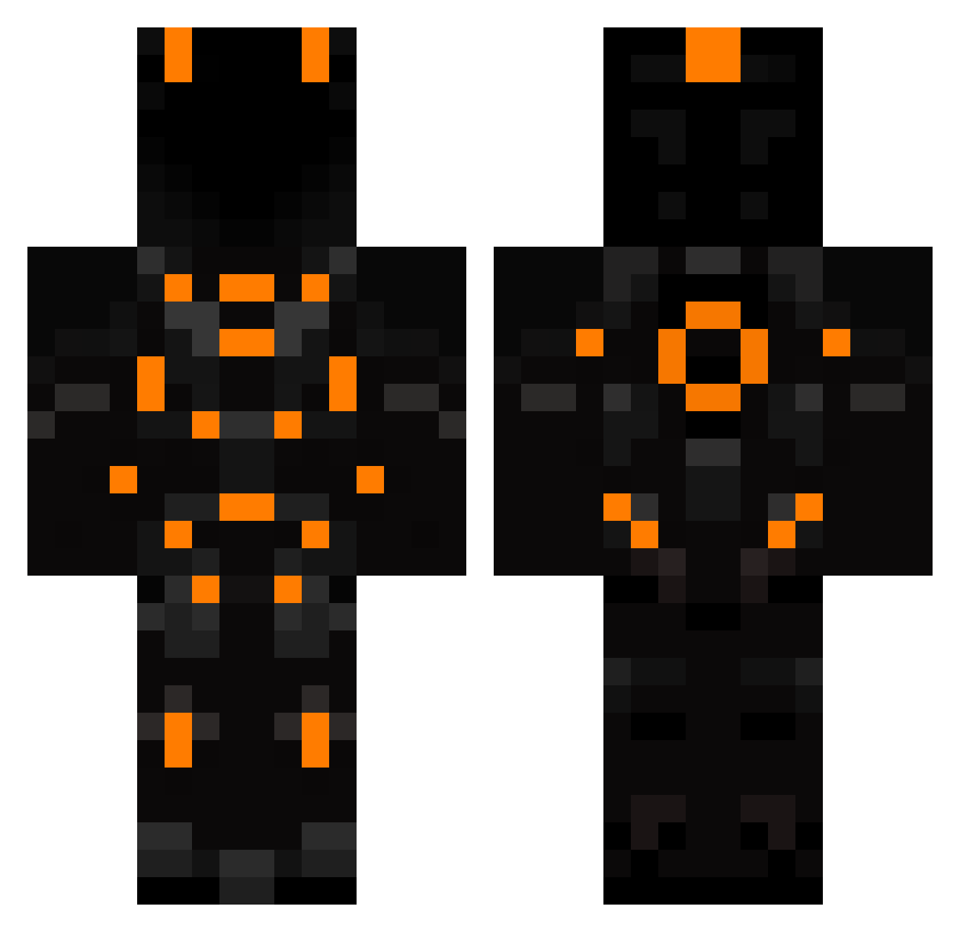 Simultaneous Minecraft skin, front and back view