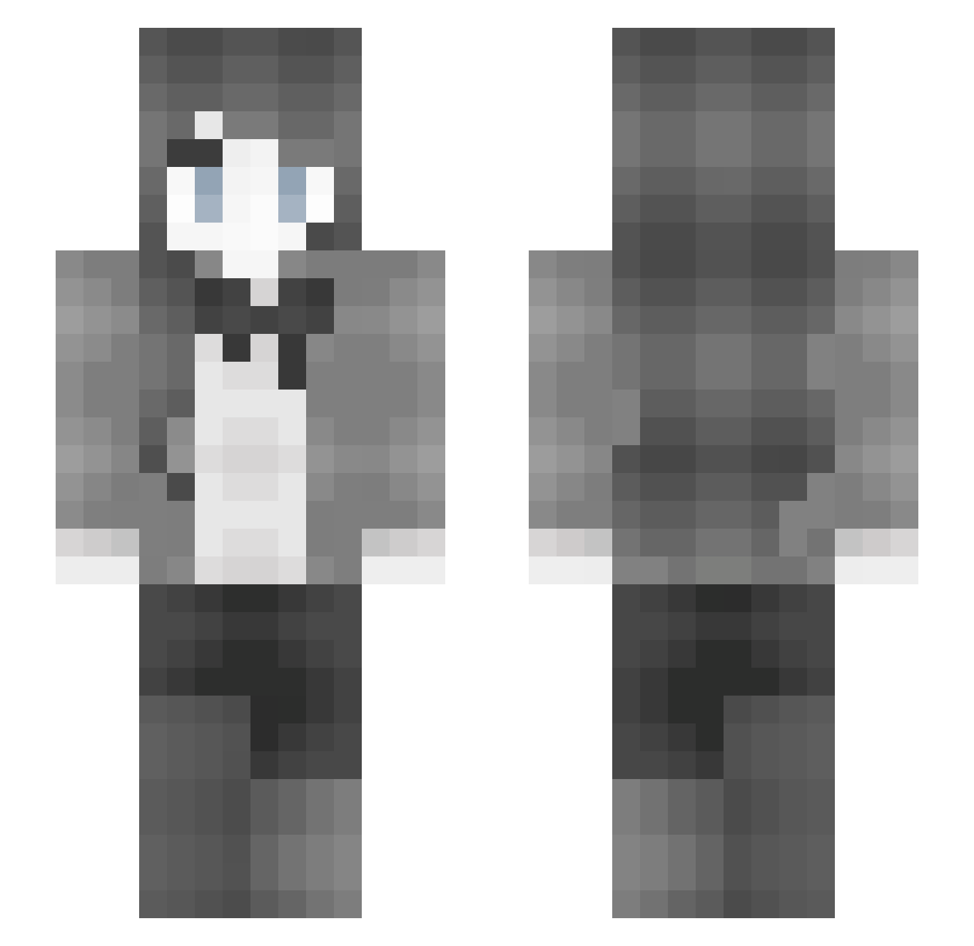 Chen_Kite888 Minecraft skin, front and back view