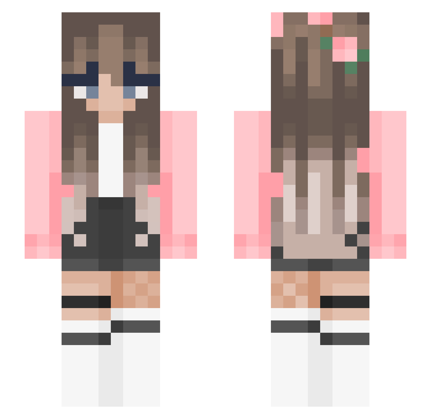 Scorpen Minecraft skin, front and back view