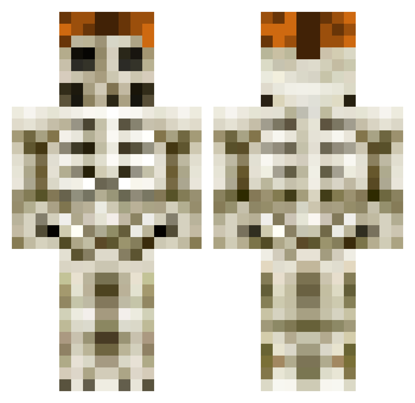 tempe5t Minecraft skin, front and back view