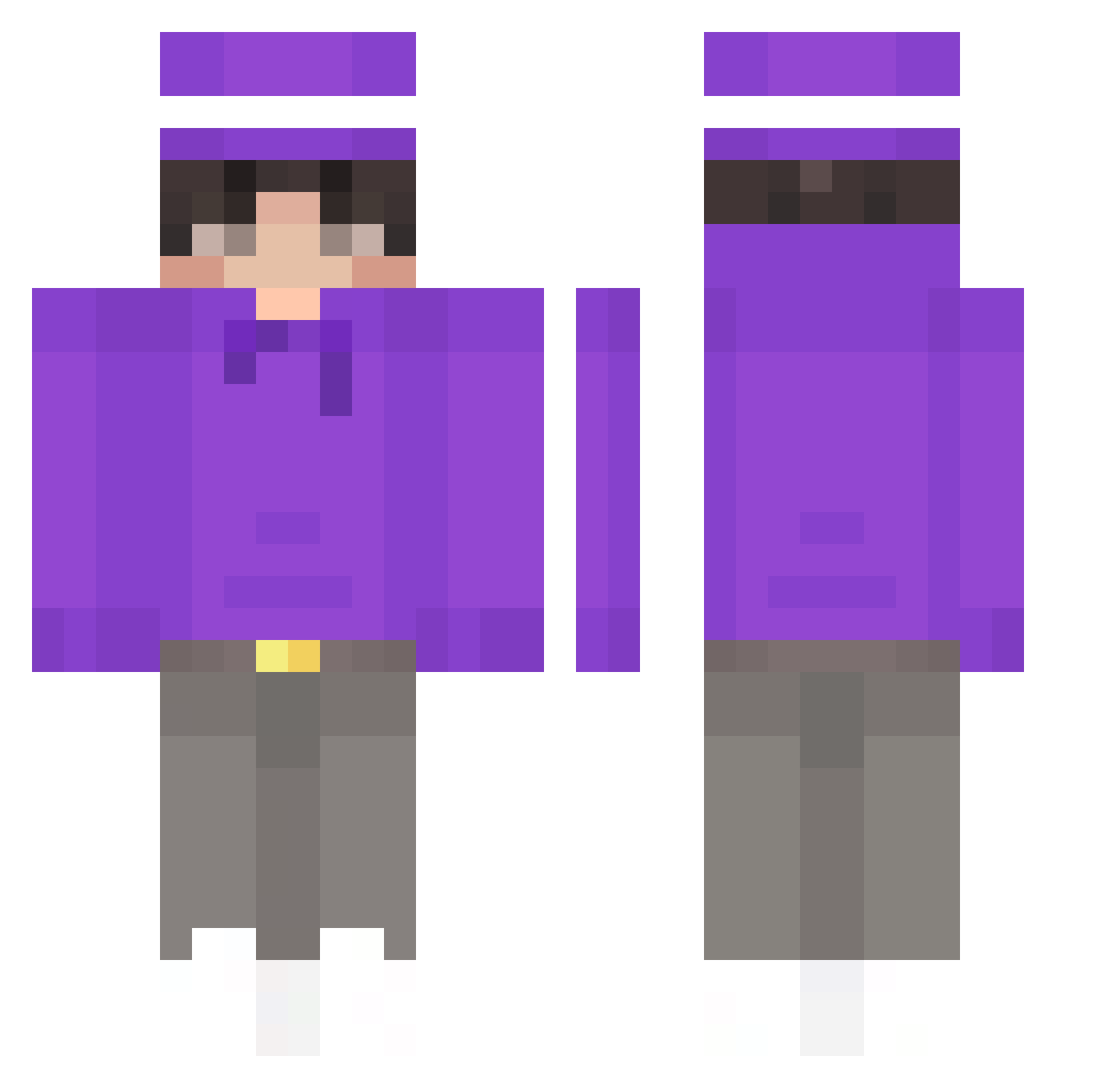 oszalv Minecraft skin, front and back view
