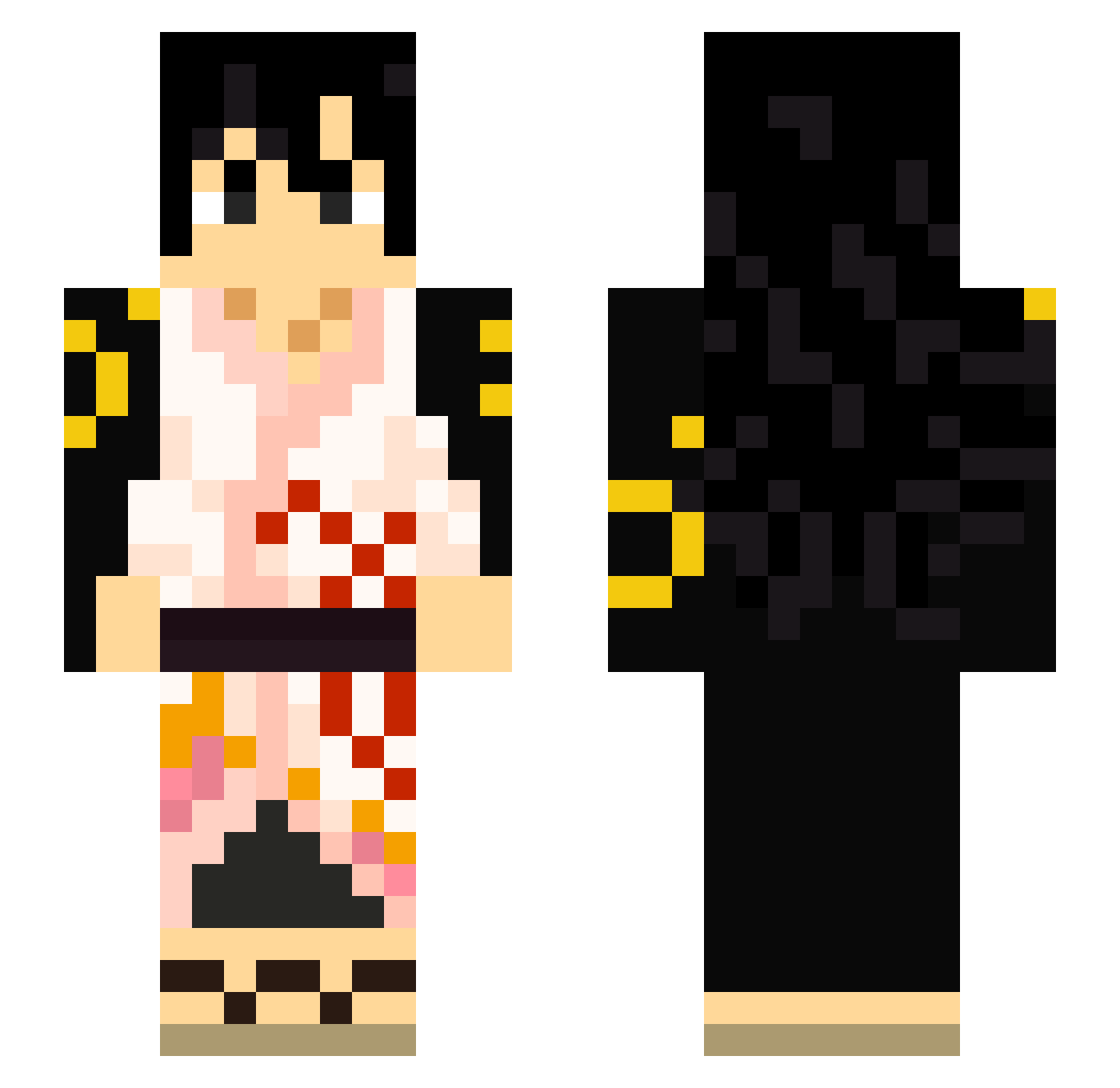 ITSLandonYTT Minecraft skin, front and back view