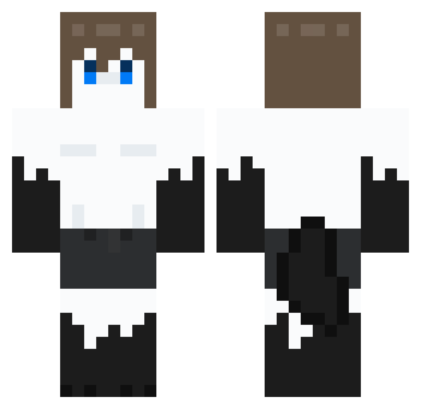 Lucario_2K05 Minecraft skin, front and back view