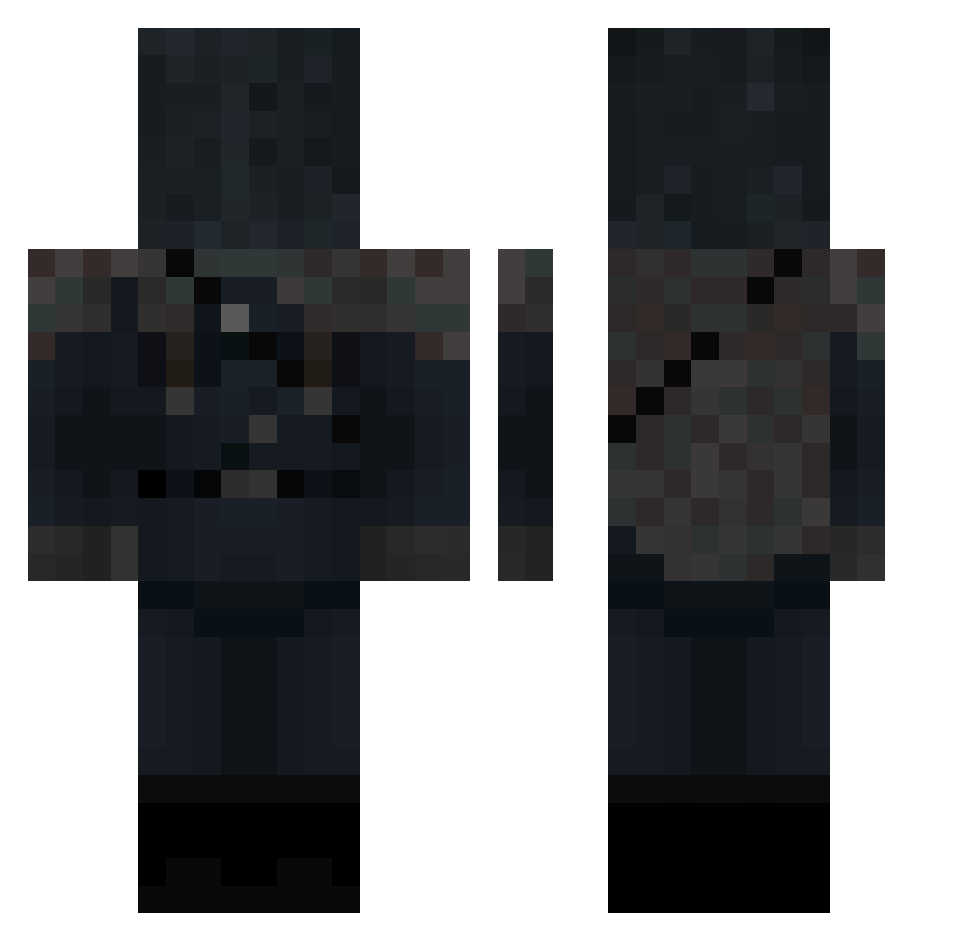 pingpon Minecraft skin, front and back view