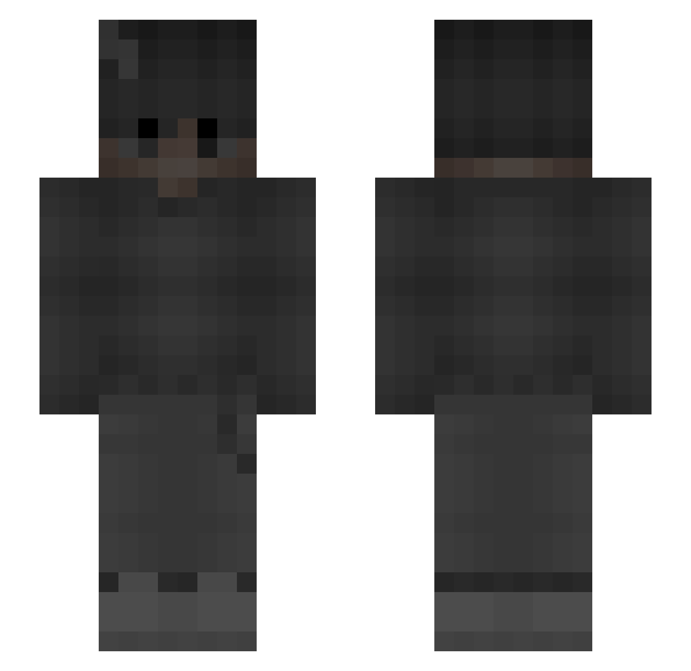 SleepyJannes Minecraft skin, front and back view