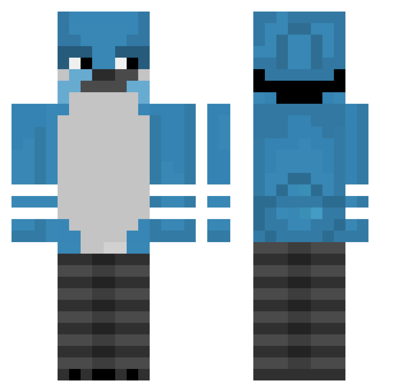 gothwomen420 Minecraft skin, front and back view