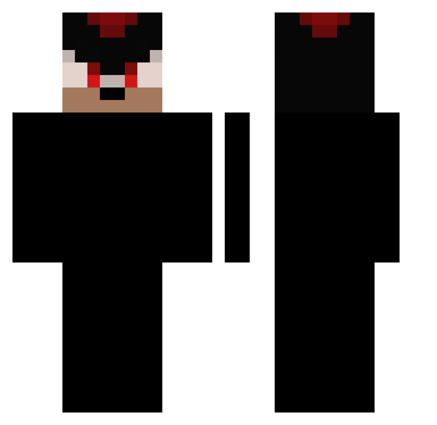 Don3y Minecraft skin, front and back view