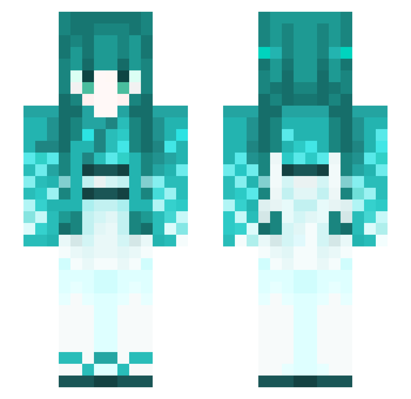 oanaKari Minecraft skin, front and back view