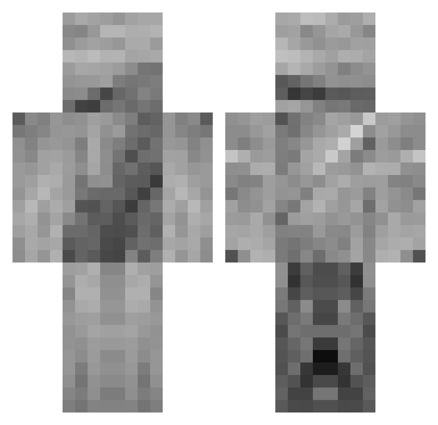 jacquelynn Minecraft skin, front and back view