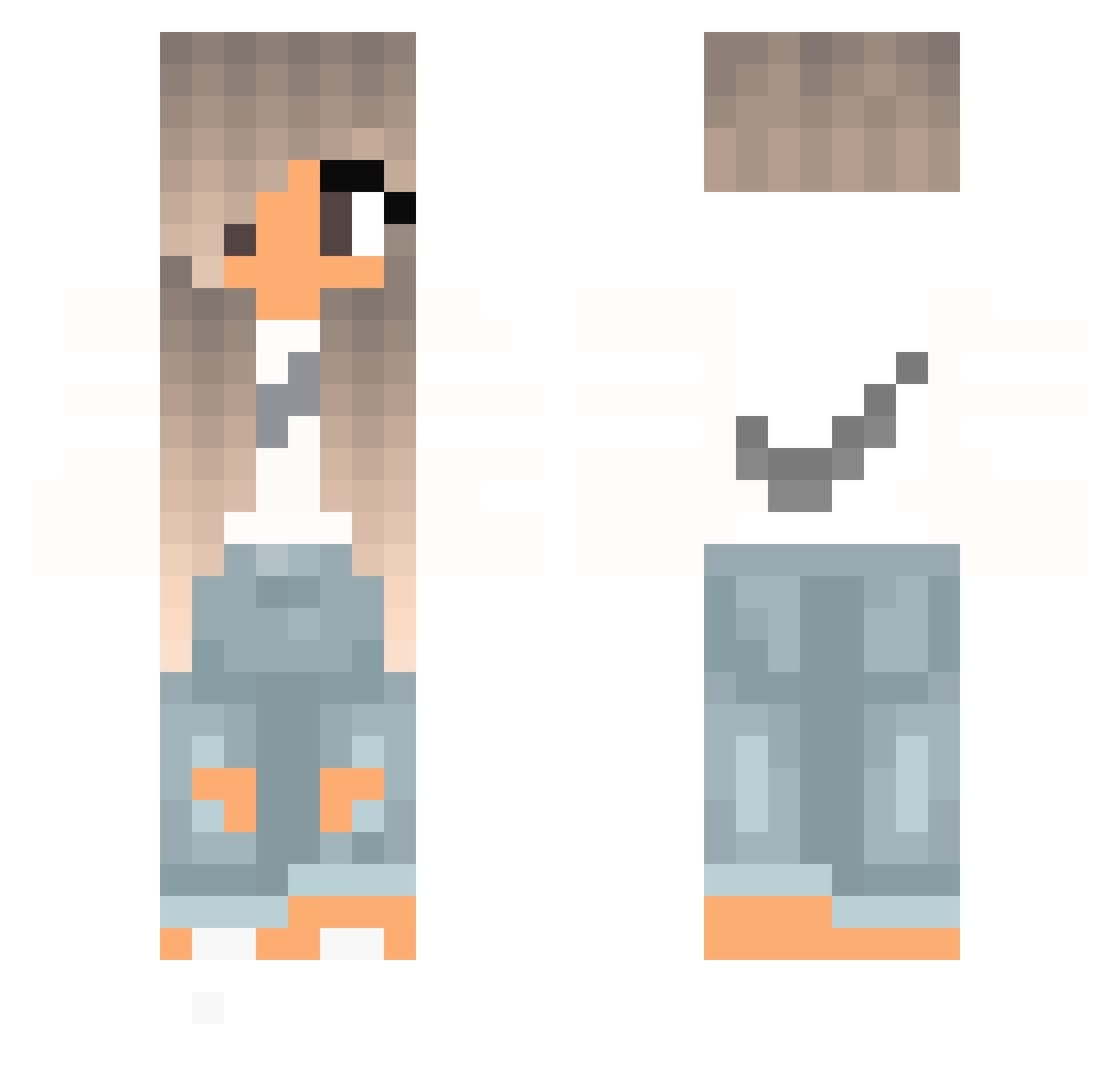 strawberries__ Minecraft skin, front and back view