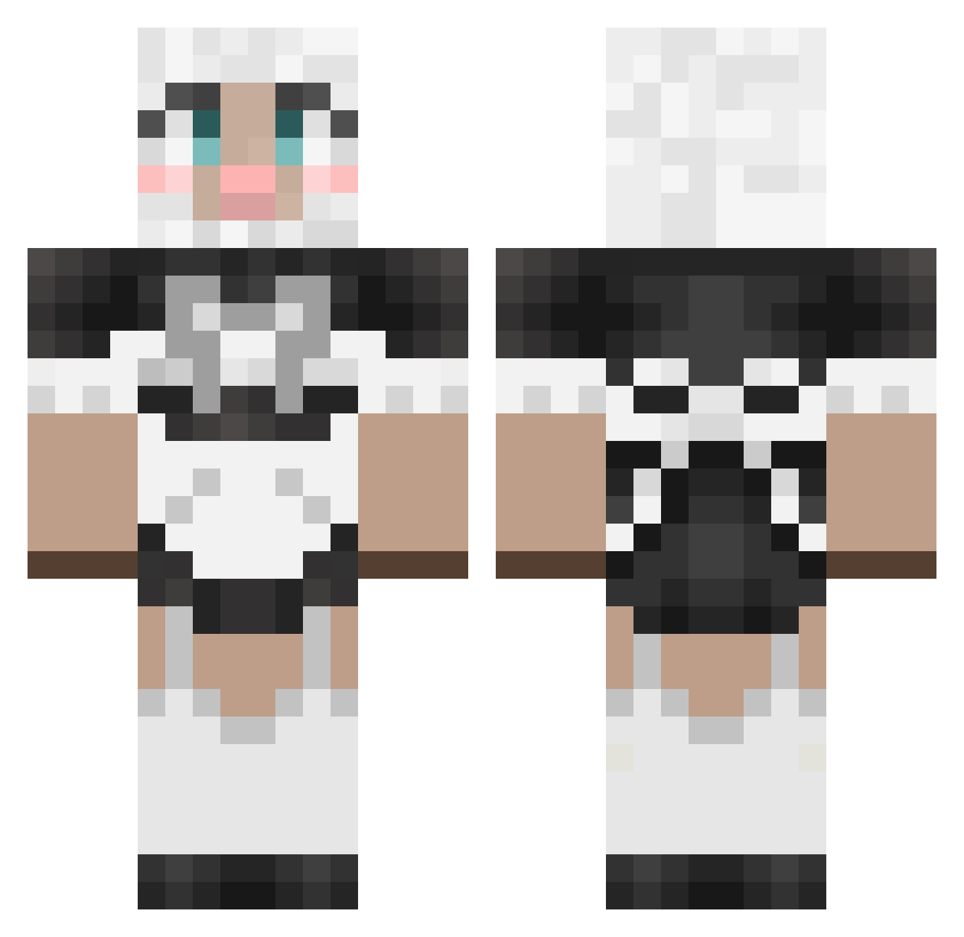 SagivCrusherPi Minecraft skin, front and back view
