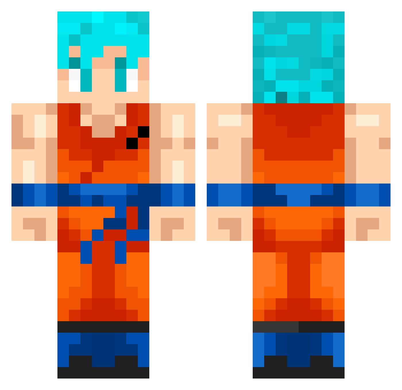 MeDeekay Minecraft skin, front and back view