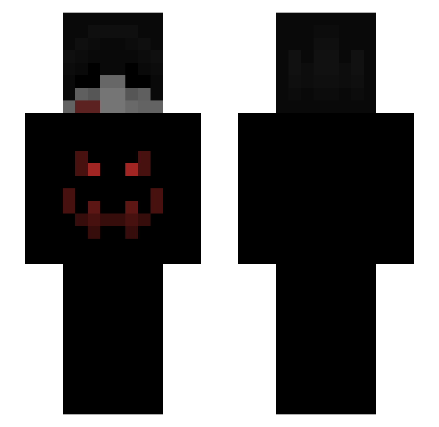 Playgrounds Minecraft skin, front and back view