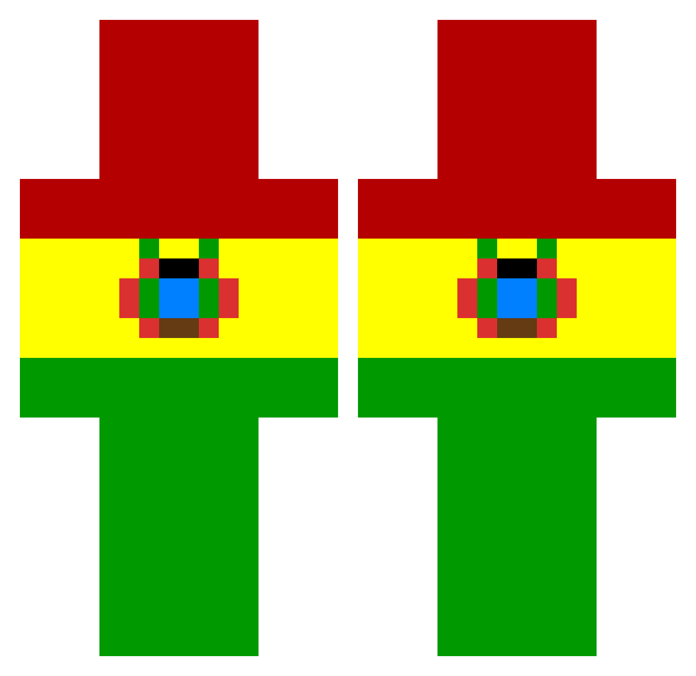 Winnowers Minecraft skin, front and back view