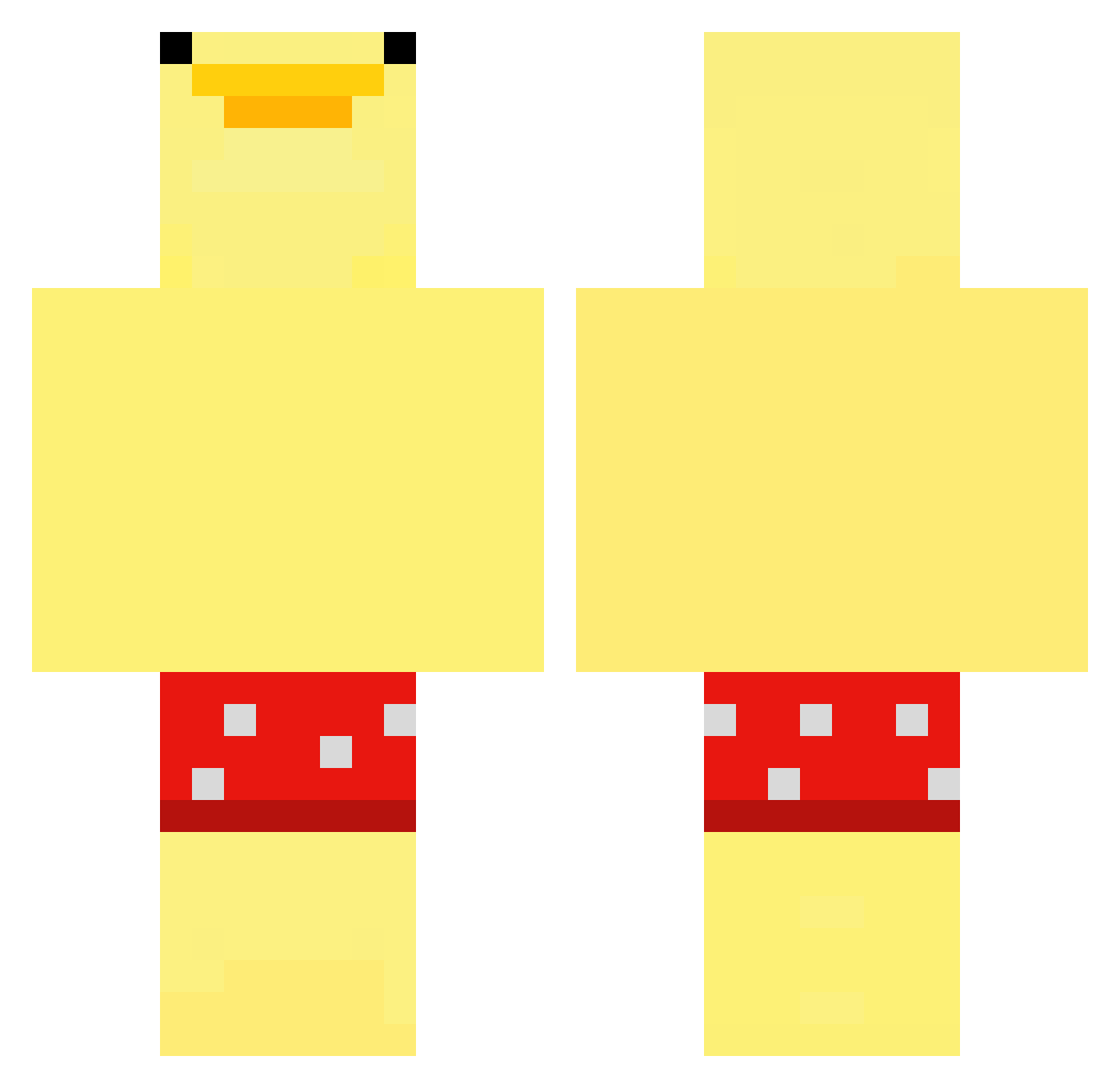 zaaaaaaae Minecraft skin, front and back view
