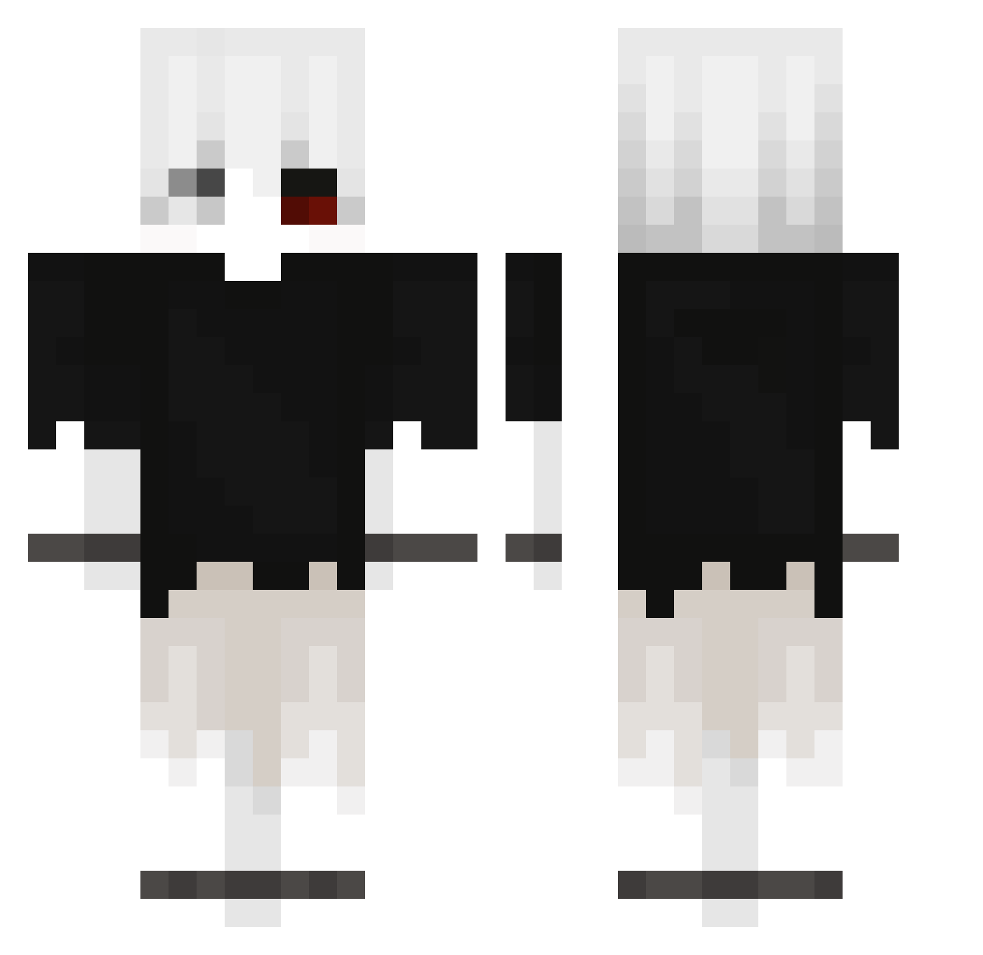 LOOKLuke Minecraft skin, front and back view