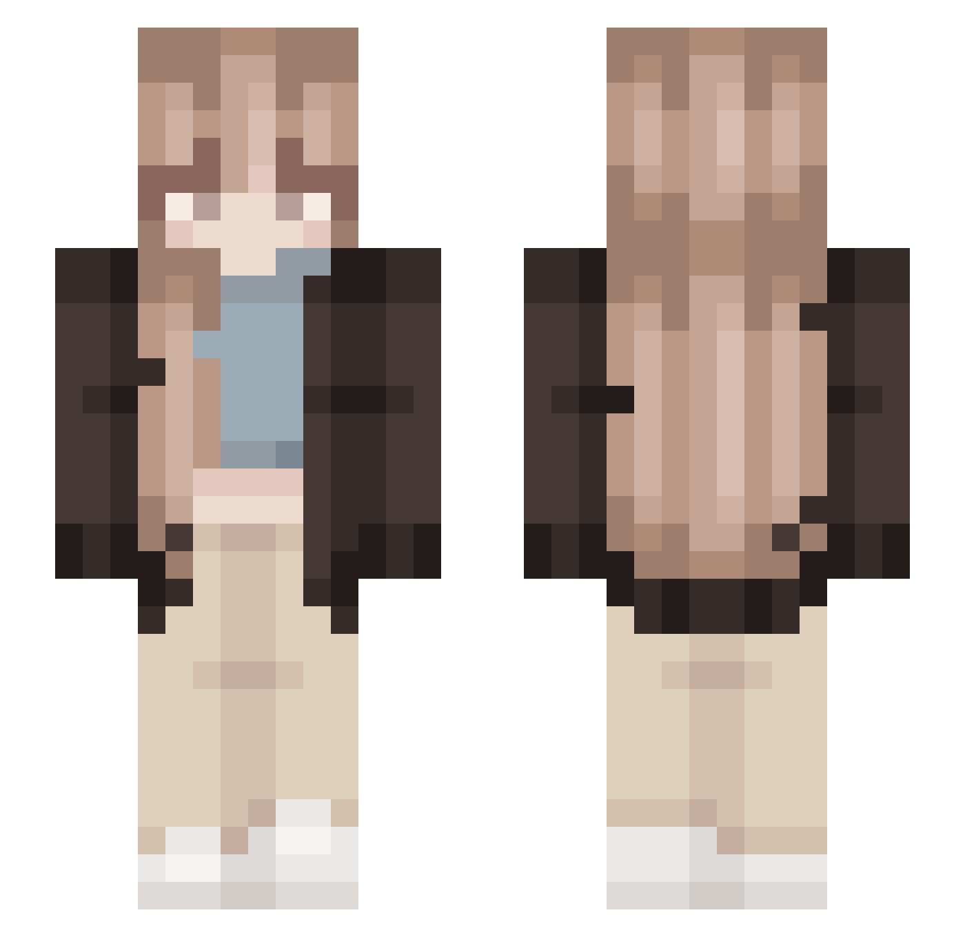 Viss_ Minecraft skin, front and back view