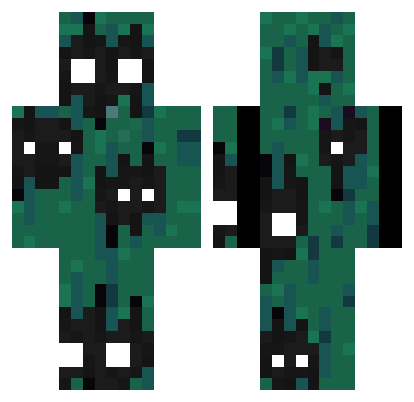Private_Prune Minecraft skin, front and back view