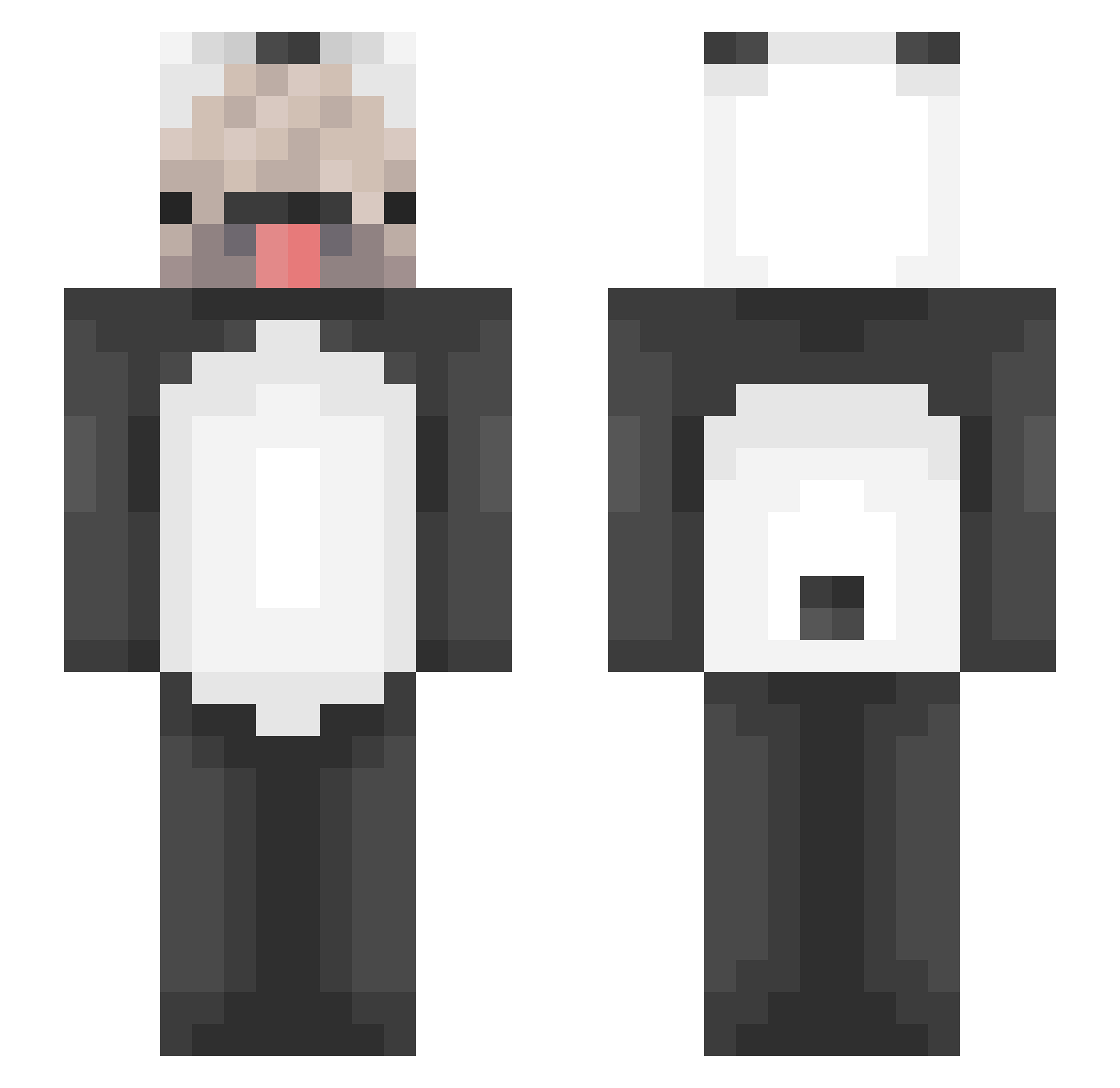 bapu52 Minecraft skin, front and back view