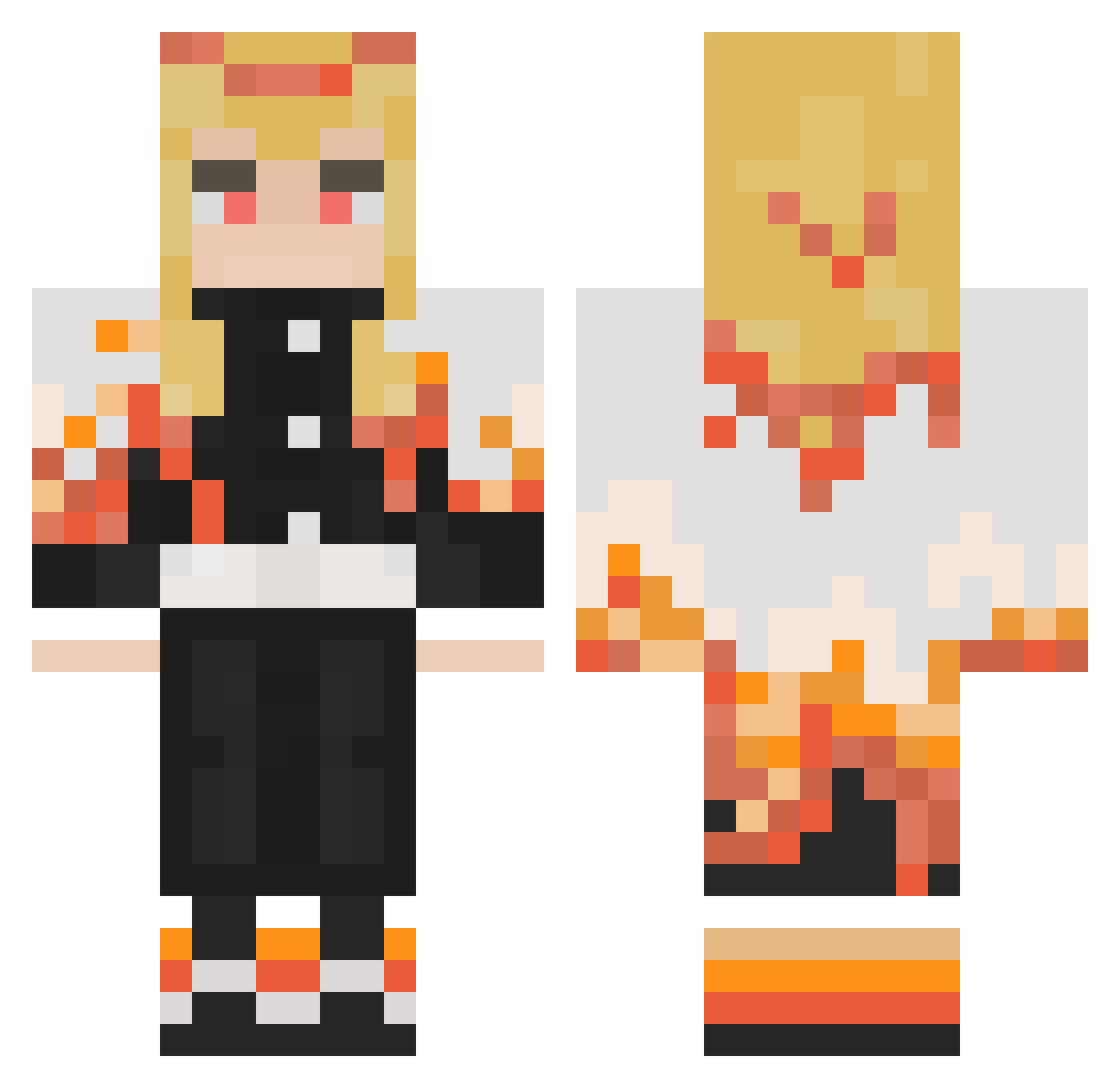PepsiCroquant Minecraft skin, front and back view