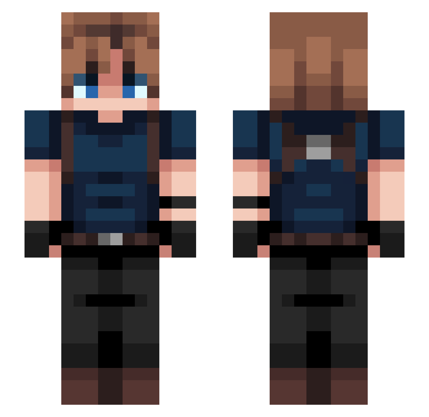 Thomas7853 Minecraft skin, front and back view