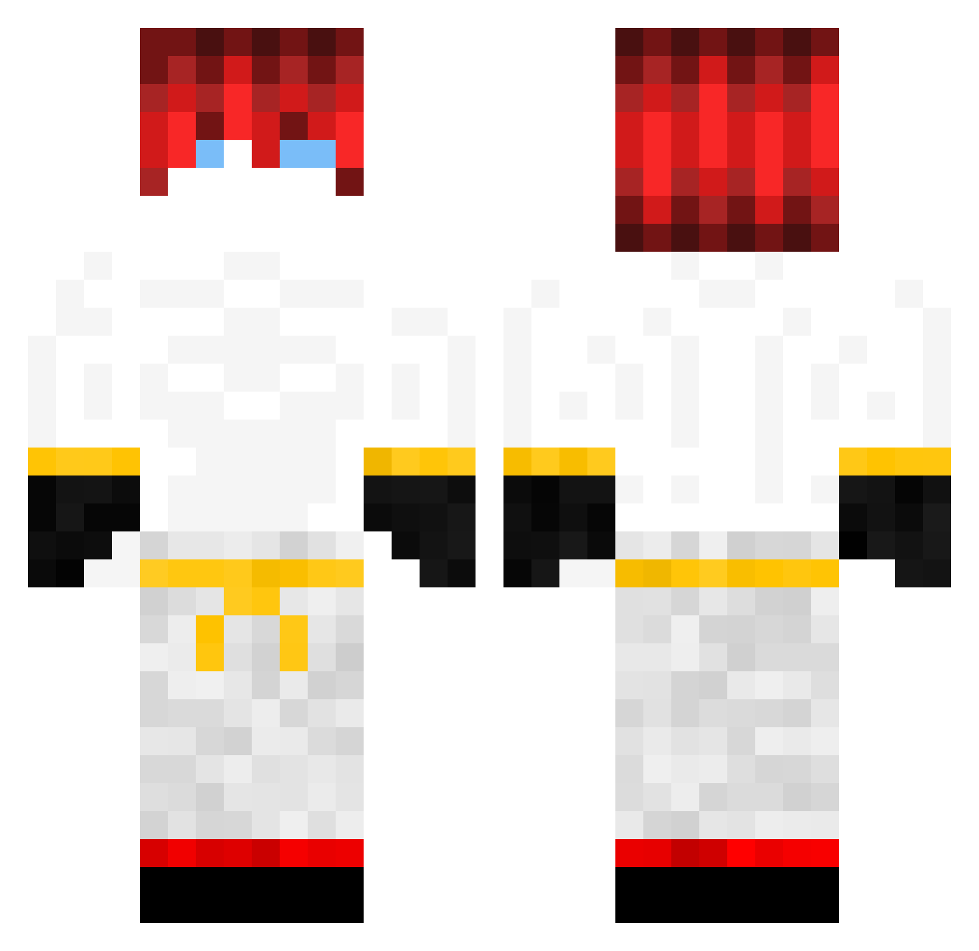 CoolHaZe Minecraft skin, front and back view