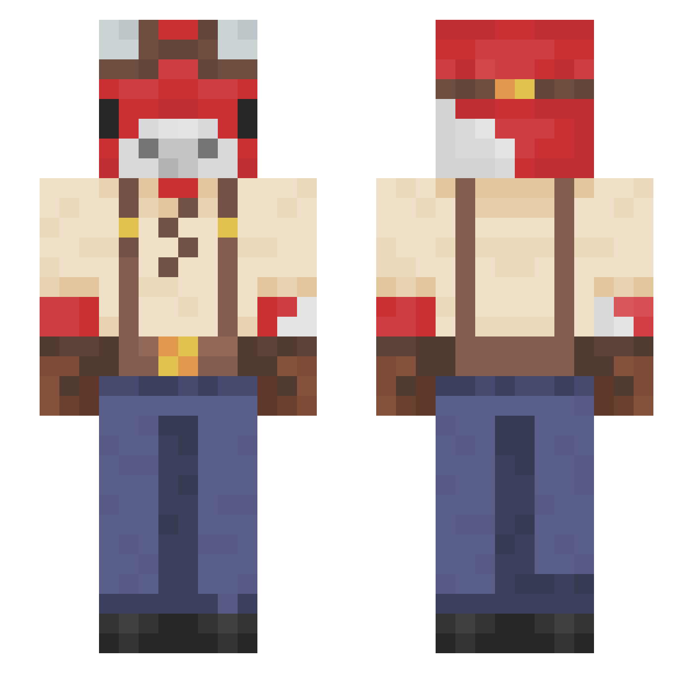 Bludragon10 Minecraft skin, front and back view