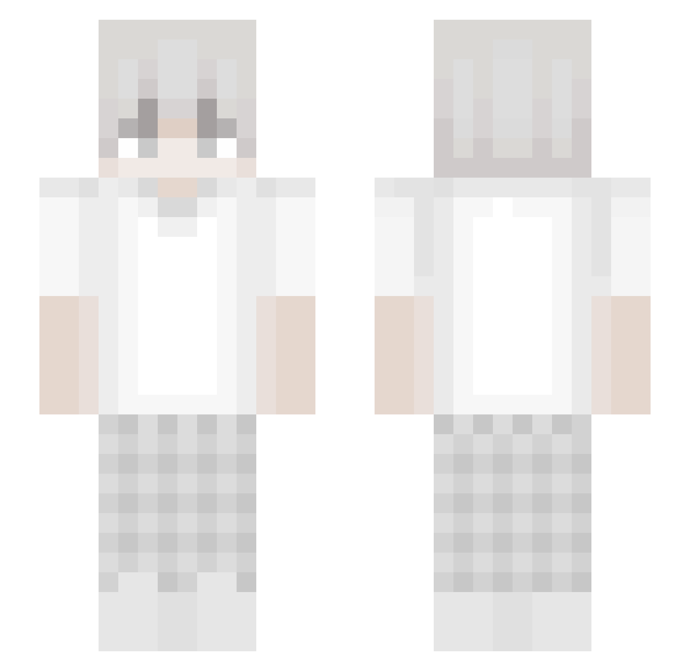 RaphAwe Minecraft skin, front and back view