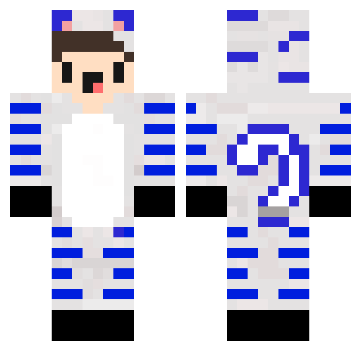 yarouzV2 Minecraft skin, front and back view