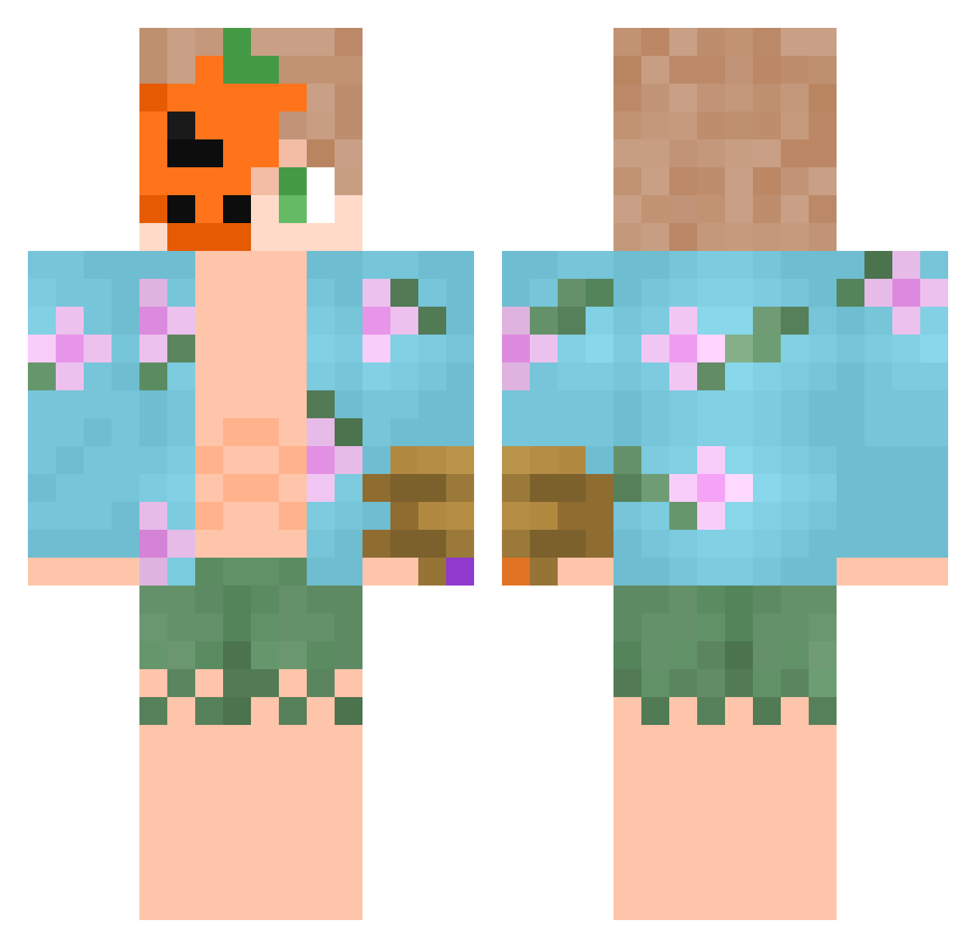 Airlast Minecraft skin, front and back view