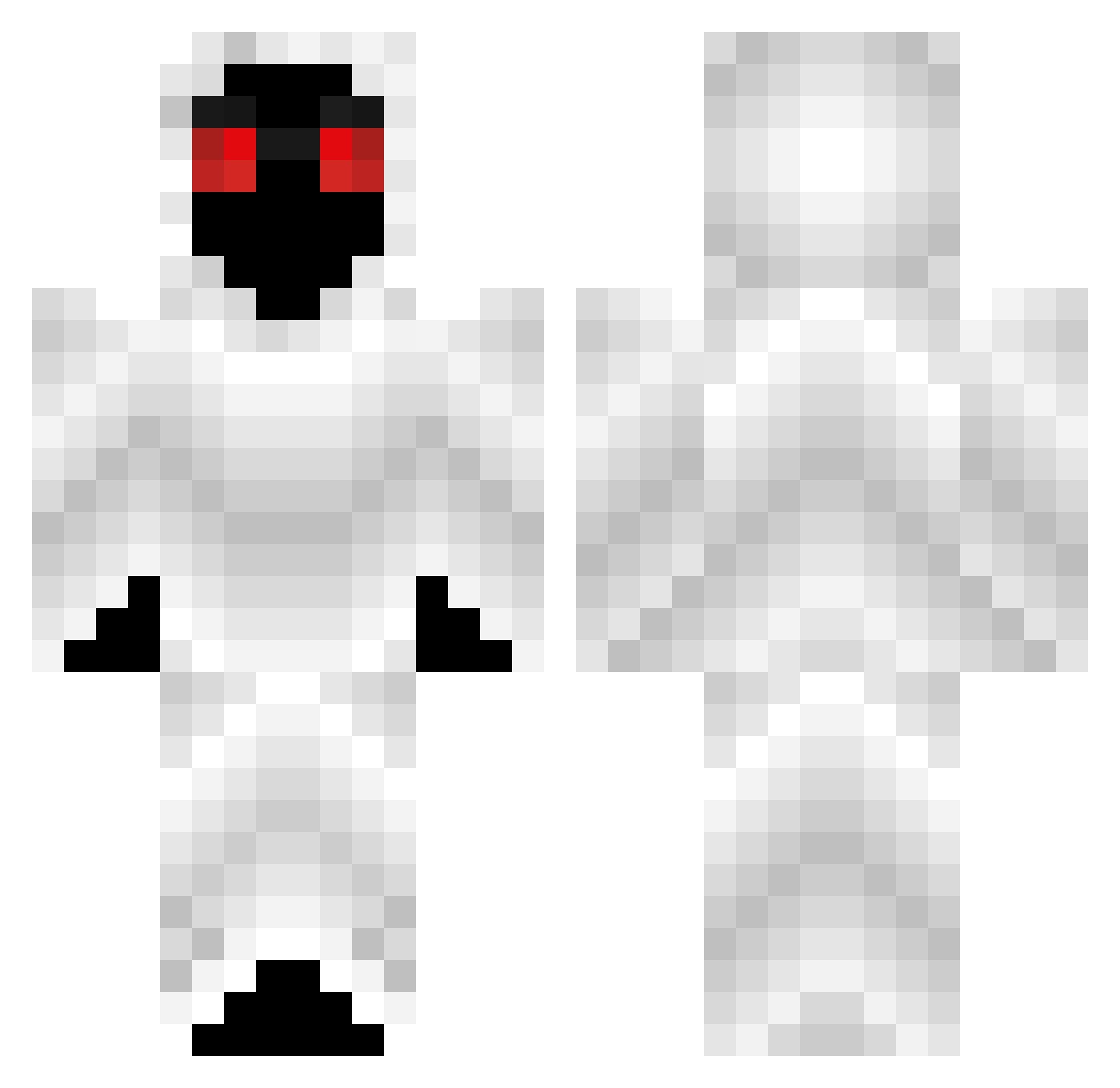 Posters Minecraft skin, front and back view