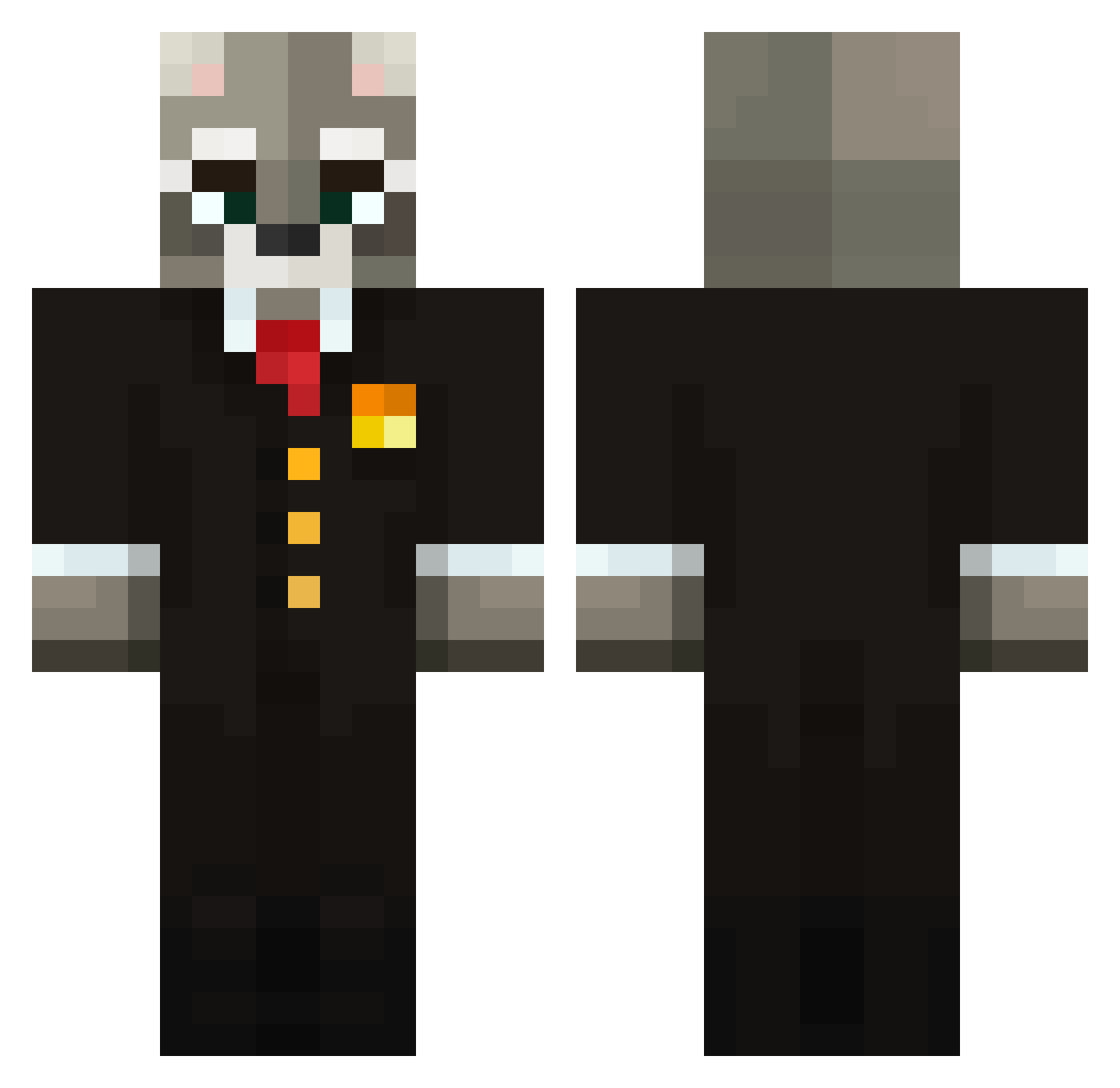 TheSanchos Minecraft skin, front and back view