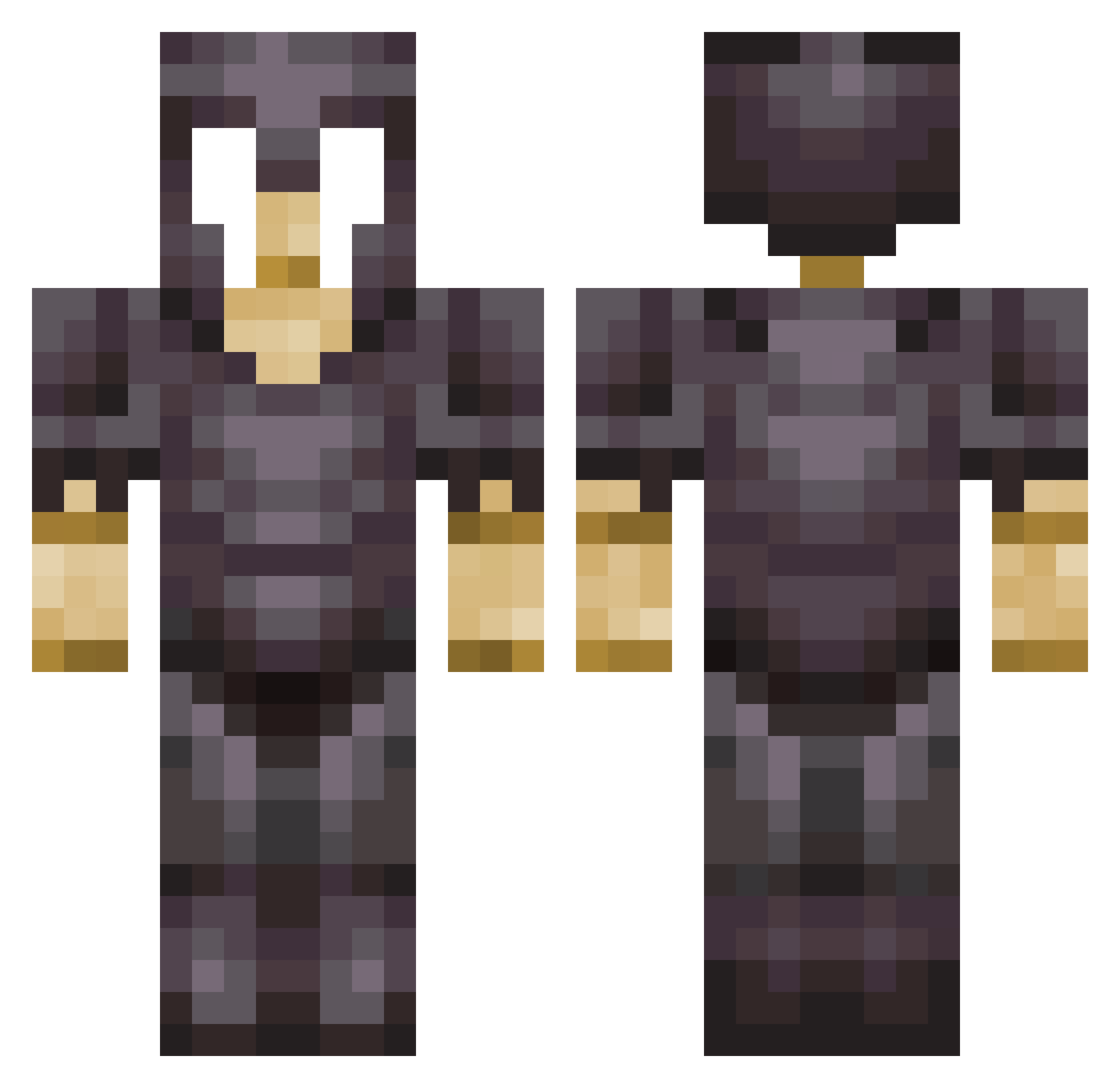 armann24 Minecraft skin, front and back view