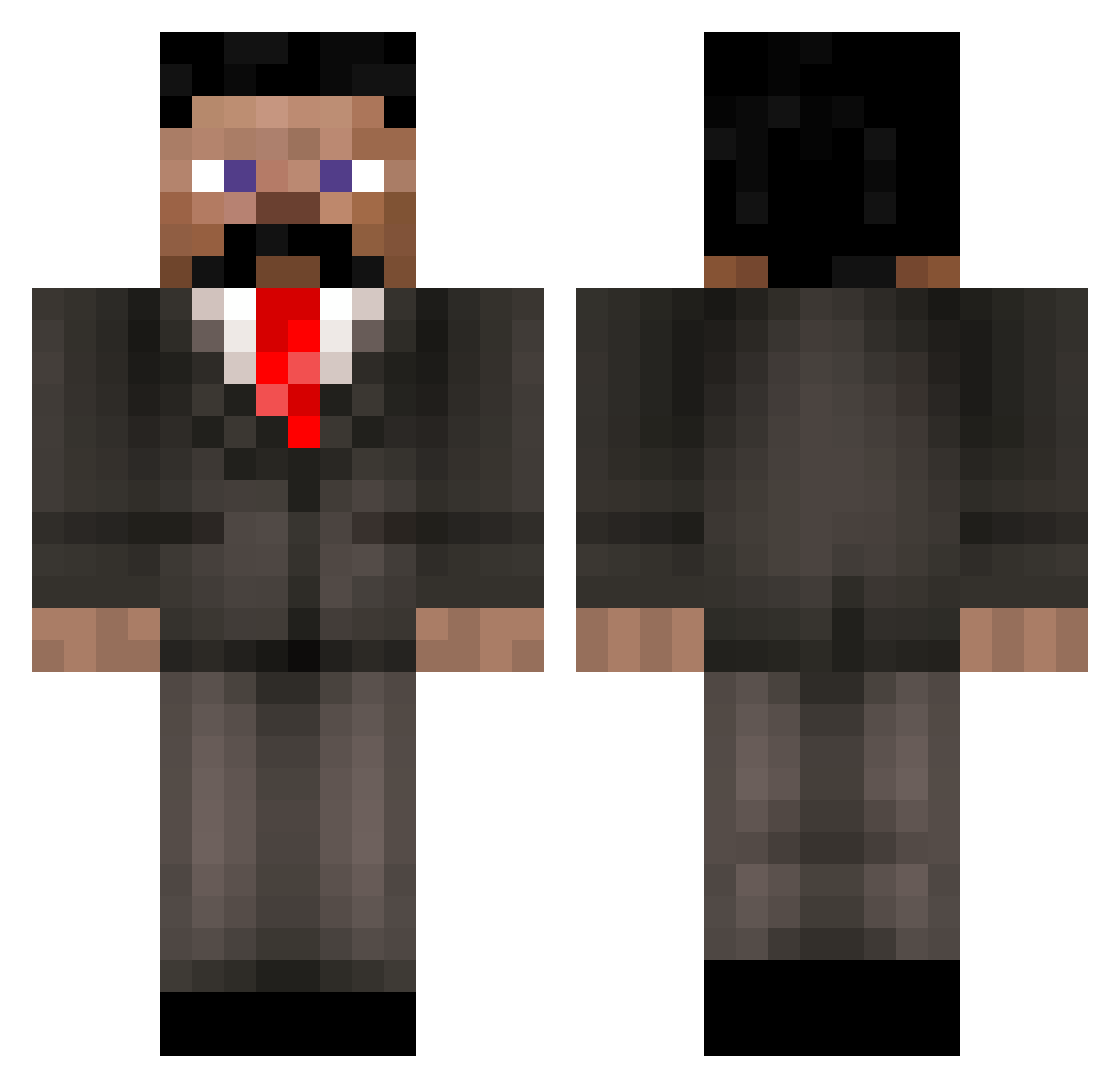 yj5v Minecraft skin, front and back view