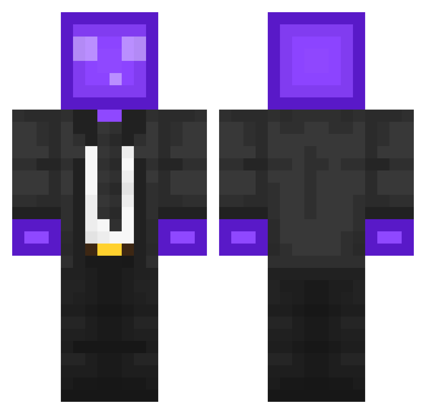 rociaks Minecraft skin, front and back view