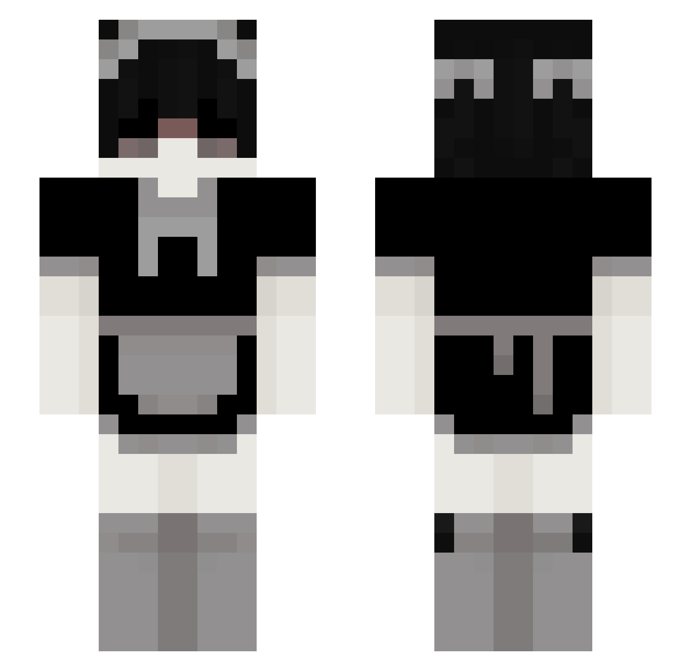superstitions Minecraft skin, front and back view