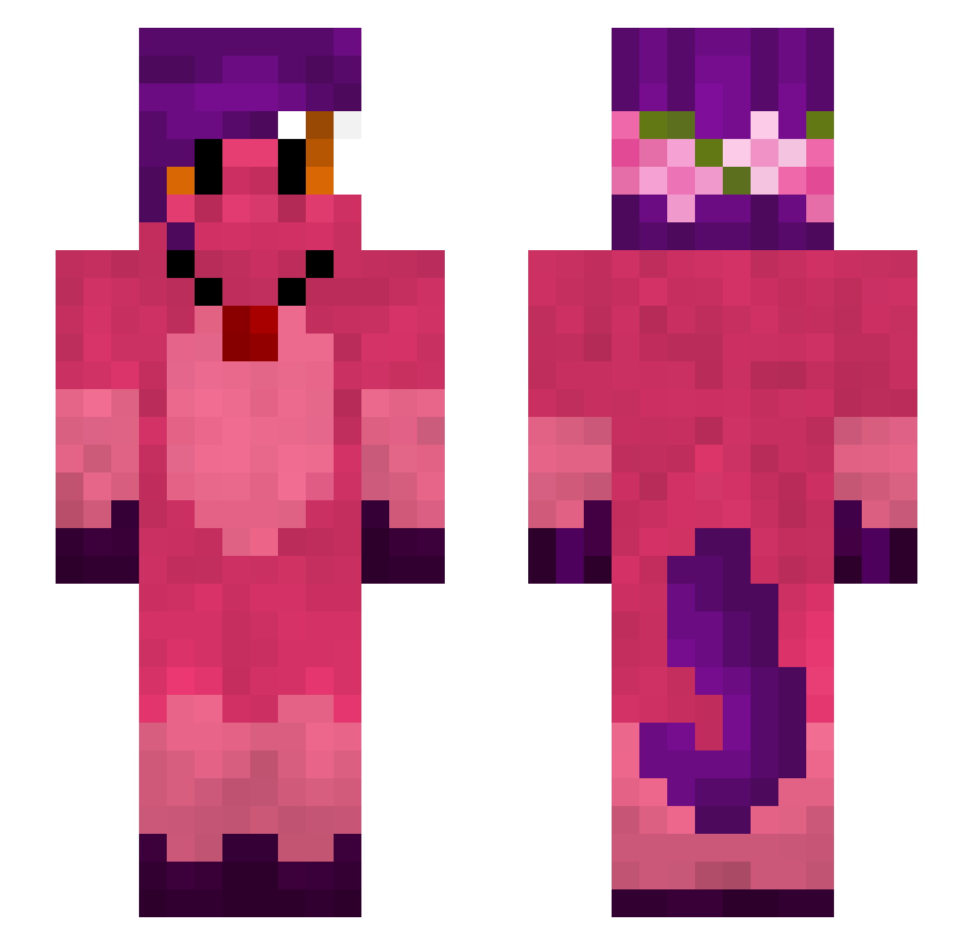 CherryHorse35 Minecraft skin, front and back view