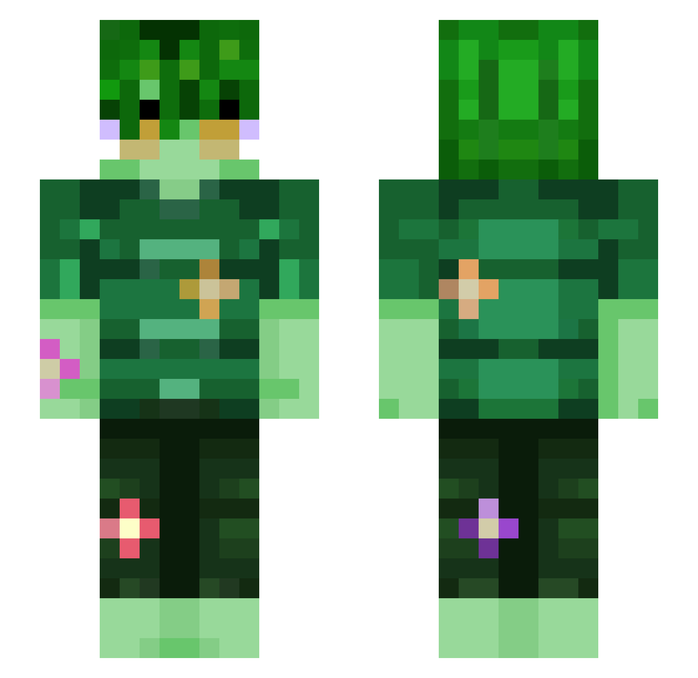 G_rg Minecraft skin, front and back view